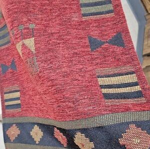 Vintage 8th Ave Trading Co Southwestern Loomed Table Runner 88x18 Fringe Unused